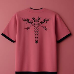 220 GSM French Terry pink oversized streetwear tee