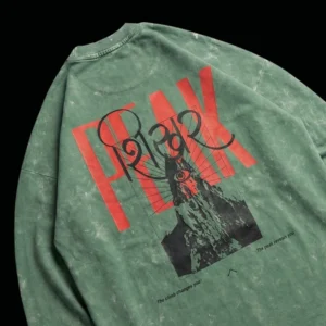 SHIKHAR green acid wash oversized sweatshirt by Freaqrew India
