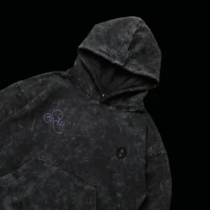 300 GSM brushed fleece acid wash streetwear hoodie India