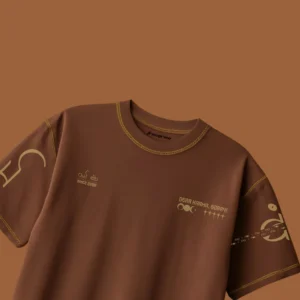 220 GSM French Terry oversized tee with karma print