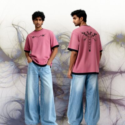 Freaqrew Backlash limited edition oversized tee front and back male